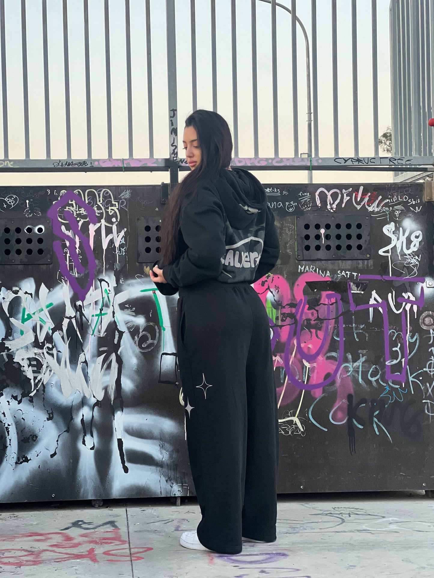 Oversized full Black tracksuit