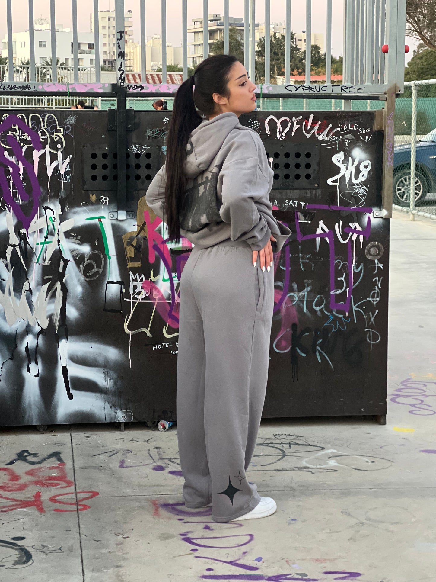 Oversized full Grey tracksuit