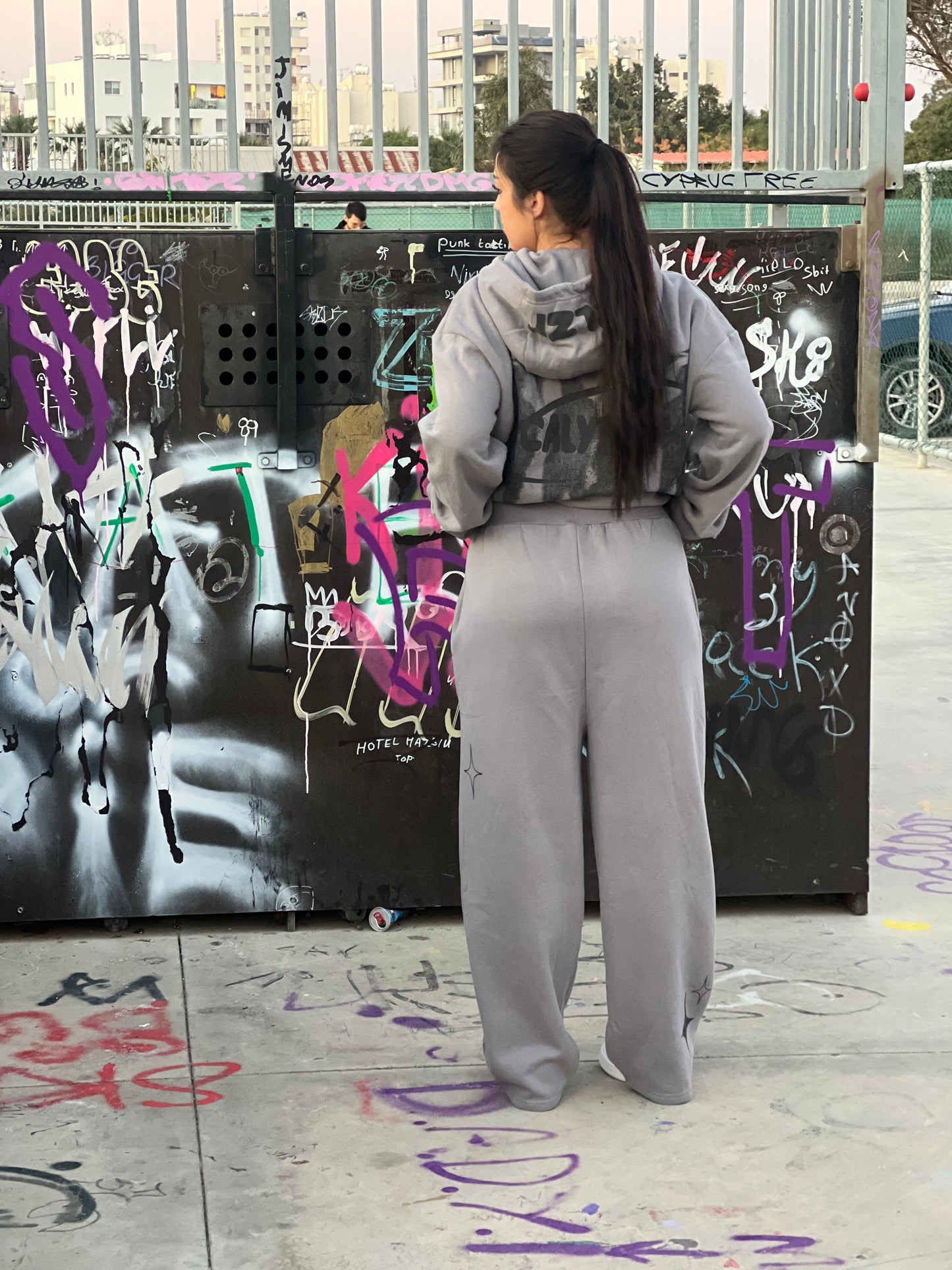 Oversized full Grey tracksuit